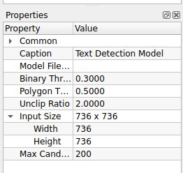 แผงคุณสมบัติ CVDev